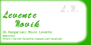 levente movik business card